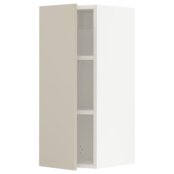 SEKTION Wall cabinet, white/Havstorp beige, 12x15x30 "