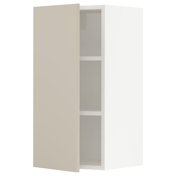SEKTION Wall cabinet, white/Havstorp beige, 15x15x30 "