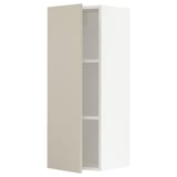 SEKTION Wall cabinet, white/Havstorp beige, 15x15x40 "