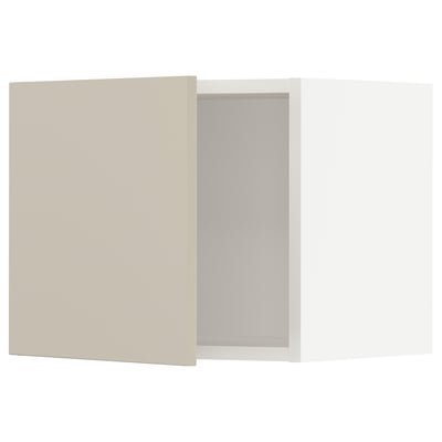 SEKTION Wall cabinet, white/Havstorp beige, 18x15x15 "