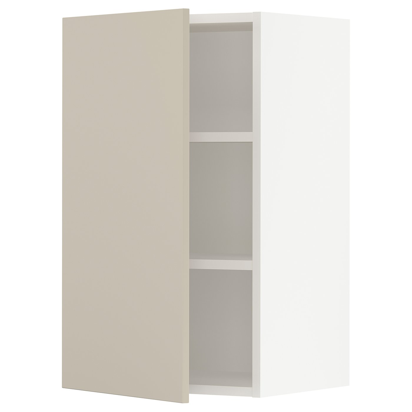 SEKTION wall cabinet, white/Havstorp beige, 18x15x30