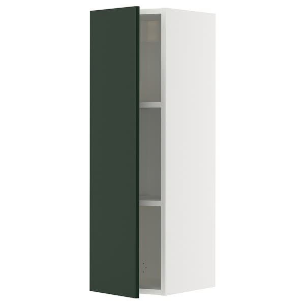 SEKTION Wall cabinet, white/Havstorp deep green, 12x15x40 "