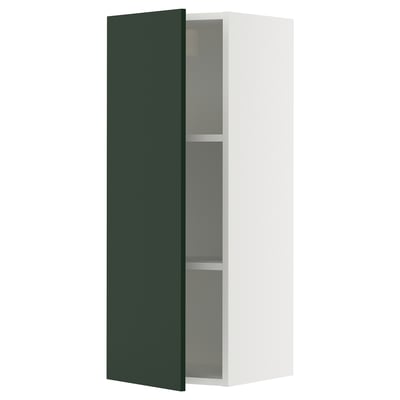 SEKTION Wall cabinet, white/Havstorp deep green, 15x15x40 "