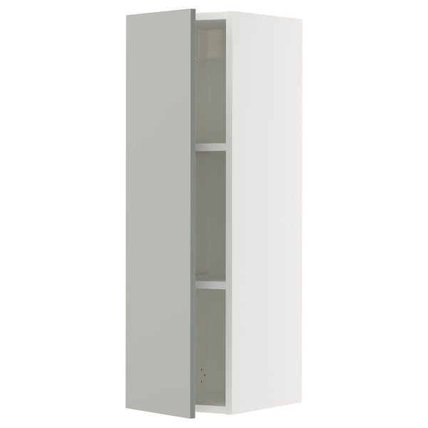 SEKTION Wall cabinet, white/Havstorp light gray, 12x15x40 "