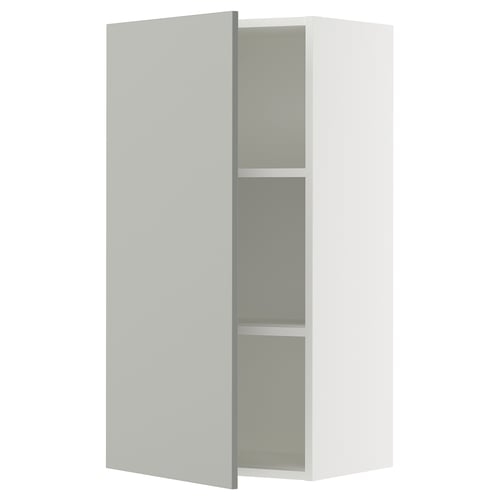 SEKTION modern light grey kitchen cabinet with adjustable shelves & soft-closing hinges.