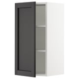 SEKTION Wall cabinet, white/Lerhyttan black stained, 15x15x30 "