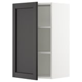SEKTION Wall cabinet, white/Lerhyttan black stained, 18x15x30 "