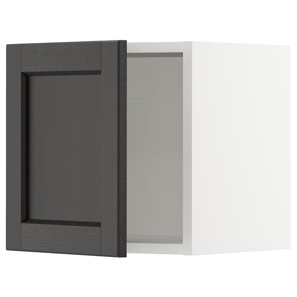 SEKTION Wall cabinet, white/Lerhyttan black stained, 15x15x15 "