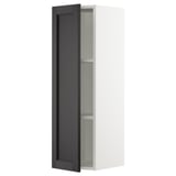 SEKTION Wall cabinet, white/Lerhyttan black stained, 12x15x40 "