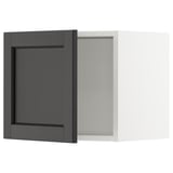 SEKTION Wall cabinet, white/Lerhyttan black stained, 18x15x15 "