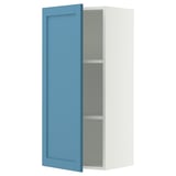 SEKTION Wall cabinet, white/Lerhyttan blue, 18x15x40 "