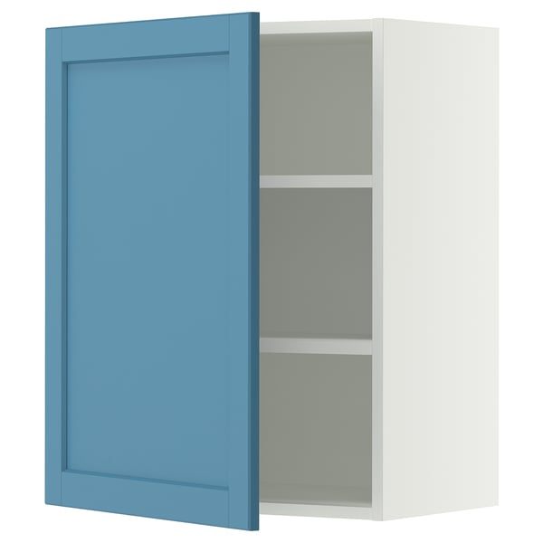 SEKTION Wall cabinet, white/Lerhyttan blue, 24x15x30 "