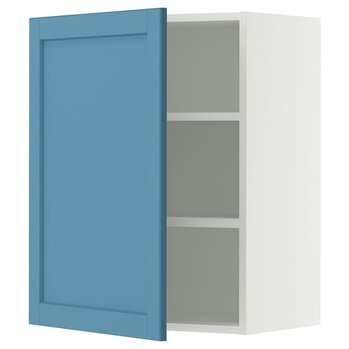 SEKTION Wall cabinet, white/Lerhyttan blue, 24x15x30 "