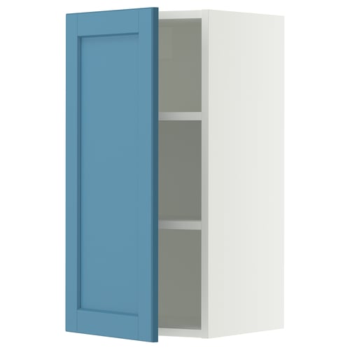 SEKTION Wall cabinet, white/Lerhyttan blue, 15x15x30 "