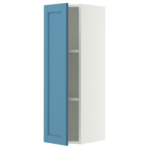 SEKTION Wall cabinet, white/Lerhyttan blue, 12x15x40 "