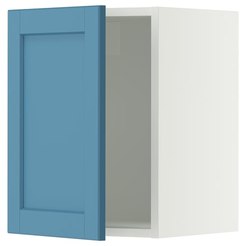 SEKTION Wall cabinet, white/Lerhyttan blue, 15x15x20 "
