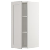 SEKTION Wall cabinet, white/Lerhyttan light gray, 12x15x30 "
