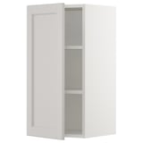 SEKTION Wall cabinet, white/Lerhyttan light gray, 15x15x30 "