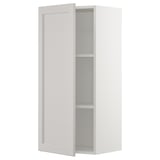 SEKTION Wall cabinet, white/Lerhyttan light gray, 18x15x40 "