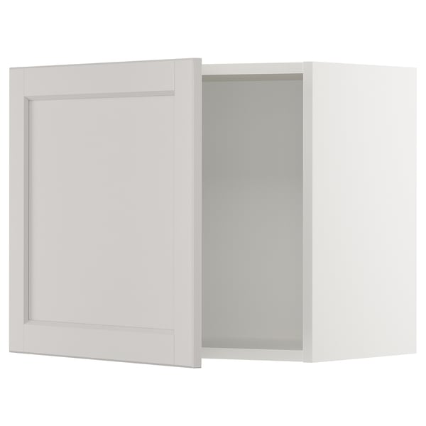 SEKTION Wall cabinet, white/Lerhyttan light gray, 24x15x20 "