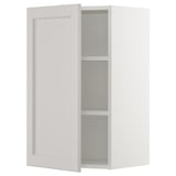 SEKTION Wall cabinet, white/Lerhyttan light gray, 18x15x30 "