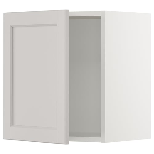 White kitchen cabinet with simple, rectangular design.