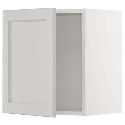 SEKTION Wall cabinet, white/Lerhyttan light gray, 18x15x20 "