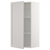 SEKTION Wall cabinet, white/Lerhyttan light gray, 21x15x40 "
