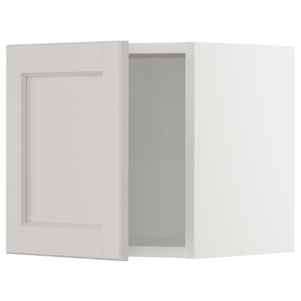 SEKTION Wall cabinet, white/Lerhyttan light gray, 15x15x15 "