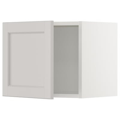SEKTION Wall cabinet, white/Lerhyttan light gray, 18x15x15 "