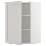 SEKTION Wall cabinet, white/Lerhyttan light gray, 21x15x30 "