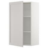 SEKTION Wall cabinet, white/Lerhyttan light gray, 24x15x40 "