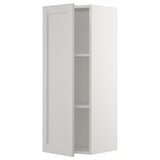 SEKTION Wall cabinet, white/Lerhyttan light gray, 15x15x40 "