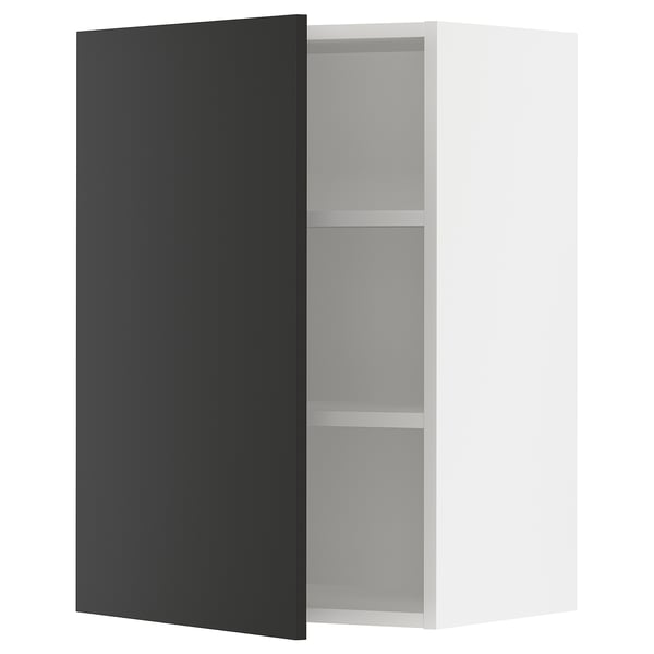SEKTION Wall cabinet, white/Nickebo matte anthracite, 21x15x30 "