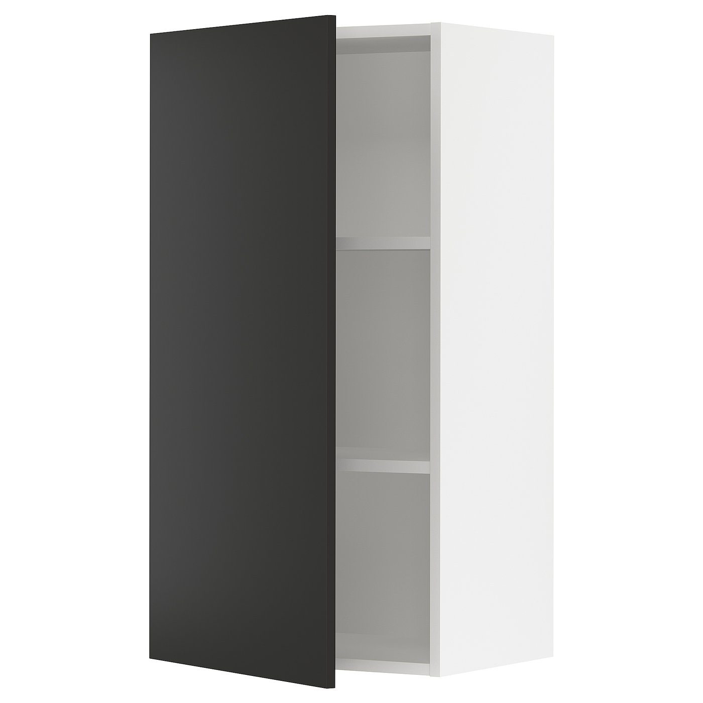 SEKTION wall cabinet, white/Axstad dark gray, 21x15x40