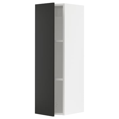 SEKTION Wall cabinet, white/Nickebo matte anthracite, 12x15x40 "