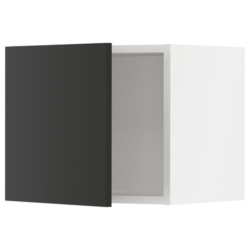 SEKTION kitchen cabinet in matt black with sleek, square, modern design.