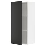 SEKTION Wall cabinet, white/Nickebo matte anthracite, 18x15x40 "