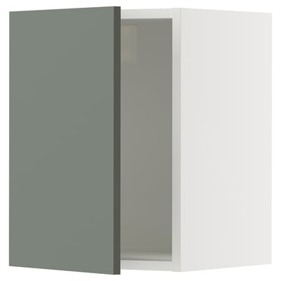 SEKTION Wall cabinet, white/Nickebo matte grey-green, 15x15x20 "