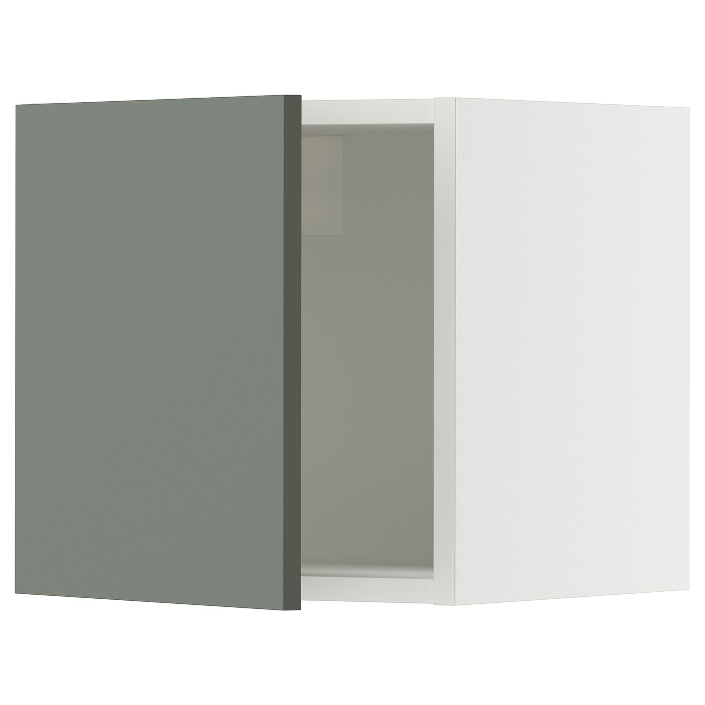 SEKTION wall cabinet, white/Nickebo matte grey-green, 15x15x15