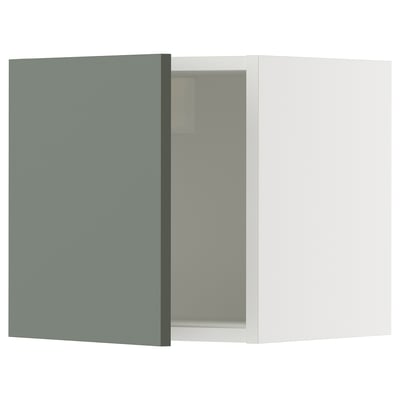 SEKTION Wall cabinet, white/Nickebo matte grey-green, 15x15x15 "