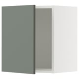 SEKTION Wall cabinet, white/Nickebo matte grey-green, 18x15x20 "