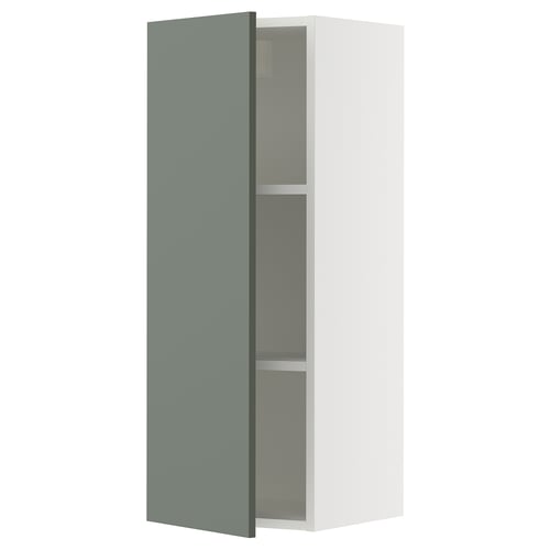 SEKTION kitchen cabinet, grey-green, modern design, adjustable shelves, durable particleboard.