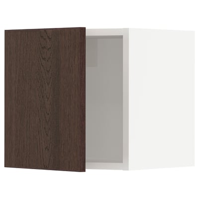 SEKTION Wall cabinet, white/Sinarp brown, 15x15x15 "