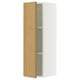 SEKTION Wall cabinet, white/Sinarp oak veneer, 12x15x40 "