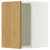 SEKTION Wall cabinet, white/Sinarp oak veneer, 15x15x20 "