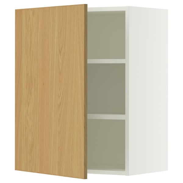 SEKTION Wall cabinet, white/Sinarp oak veneer, 24x15x30 "
