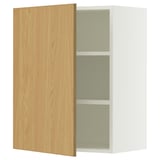 SEKTION Wall cabinet, white/Sinarp oak veneer, 24x15x30 "
