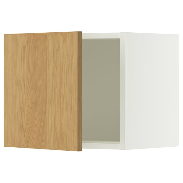 SEKTION Wall cabinet, white/Sinarp oak veneer, 18x15x15 "