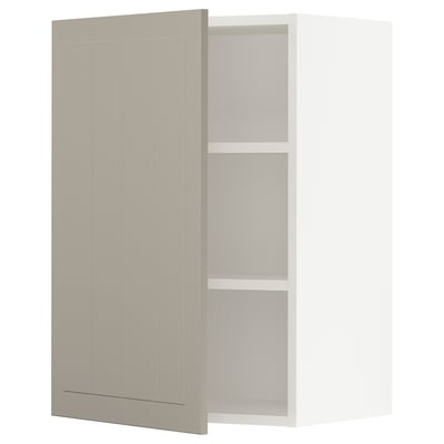 SEKTION Wall cabinet, white/Stensund beige, 21x15x30 "